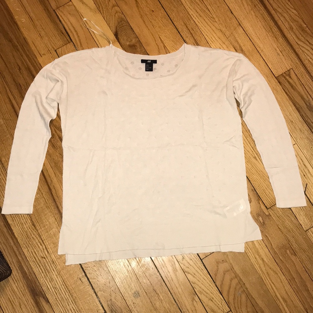 H&M Polka Dot Knit Mesh Shirt